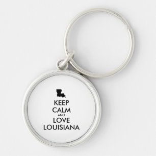Llavero Personalizable MANTENGA CALMA Y AME A LOUISIANA