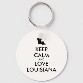 Llavero Personalizable MANTENGA CALMA Y AME A LOUISIANA
