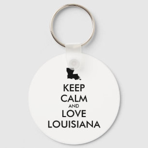 Llavero Personalizable MANTENGA CALMA Y AME A LOUISIANA