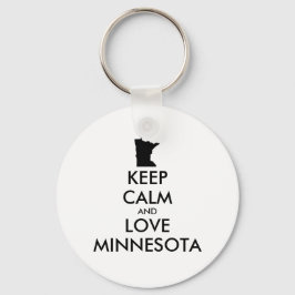 Llavero Personalizable MANTENGA CALMA Y AME A MINNESOTA