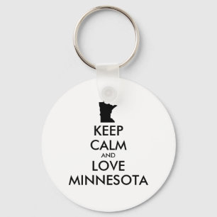Llavero Personalizable MANTENGA CALMA Y AME A MINNESOTA