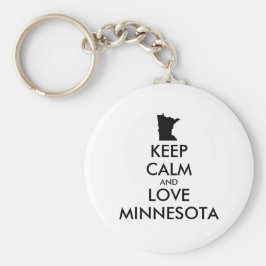 Llavero Personalizable MANTENGA CALMA Y AME A MINNESOTA