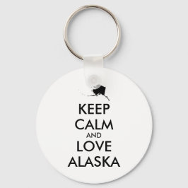 Llavero Personalizable MANTENGA LA CALMA Y AME A ALASKA