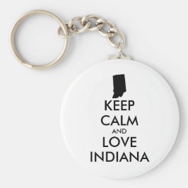 LLAVERO PERSONALIZABLE MANTENGA LA CALMA Y AME A INDIANA