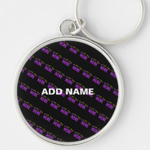 LLAVERO PERSONALIZABLE MODERNO ESTILO NEGRO VERIFICADO MAR