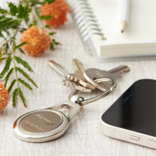 Llavero Personalizable Padre del Keychain de la Novia Oval