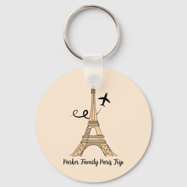 Llavero Personalizable París Viaje Moda Torre Eiffel (Anverso)