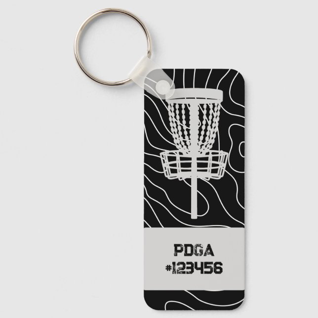 Llavero Personalizable PDGA Número Disco Clave de Golf (Anverso)