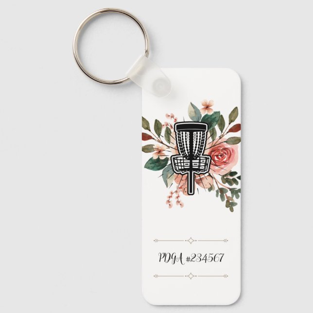 Llavero Personalizable PDGA Número Disco Clave de Golf (Anverso)