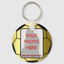 Llavero Personalizable Photo Golden Soccer Ball