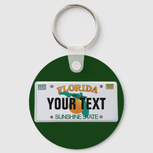 Llavero (Personalizable) Placa de licencia de Florida