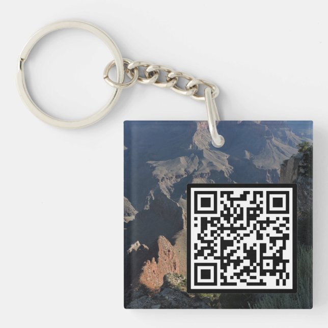 Llavero Personalizable QR Código Fotografía del Gran Cañón (Frente)