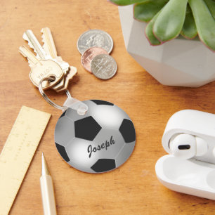 Llavero Personalizable Silver Soccer Ball