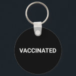 Llavero Personalizable simple y blanco negro vacunado<br><div class="desc">Tecla de personalizable simple y blanca vacunada. Minimalista estilo sencillo y elegante. blanco y negro</div>