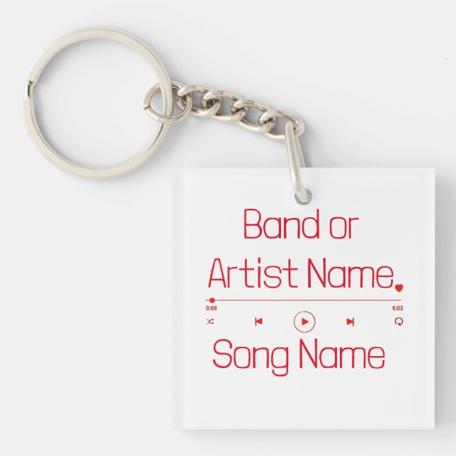 Llavero Personalizable tu música favorita (Frente)