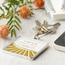 Llavero Personalización, aniversario de oro de la vida rel