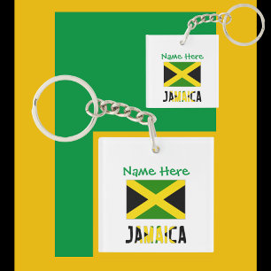 Llavero Personalización de Jamaica y bandera jamaicana ver