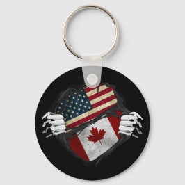 Llavero Personalización de la marca reveladora de dos mano