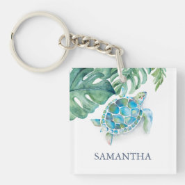 Llavero Personalización de la tortuga marina tropical