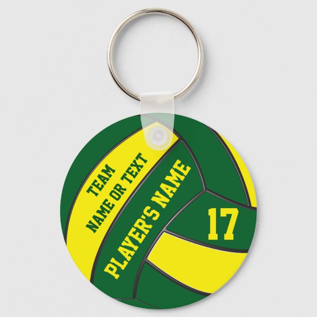 Llavero PERSONALIZACIÓN de las cadenas de voleibol verde y (Anverso)
