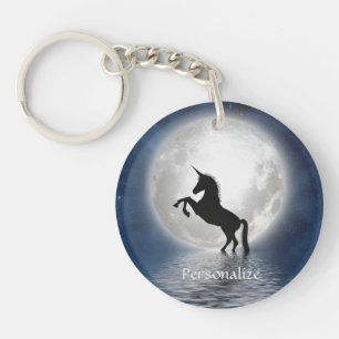 Llavero Personalización del Océano Luna Llena de Silhoue