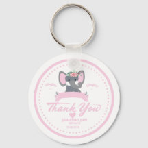 Personalizada floral rosa lindo Elefante Baby Show