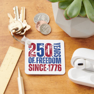 Llavero Personalizado 250 Años De Libertad Desde 1776 Patr
