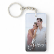 Personalizado 2 Foto Amo Acrílico Keychain