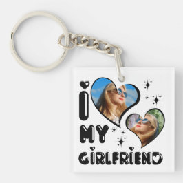 Llavero Personalizado 2 foto que amo a mi novia