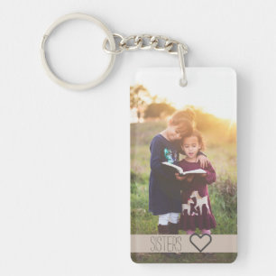 Llavero Personalizado 2 Foto y texto Dbl lado clave acríl