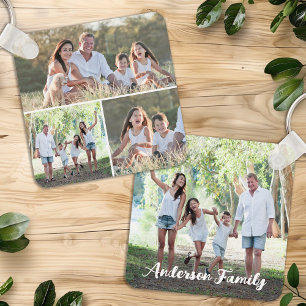 Llavero Personalizado 4 Collage de fotos Familia moderna p