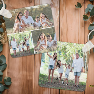 Llavero Personalizado 4 Collage de fotos Familia simple mo