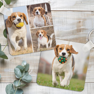 Llavero Personalizado 4 Collages de fotos Mascota moderno