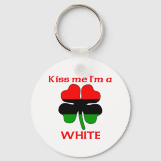 Llavero Personalizado afroamericano me besa, soy blanco