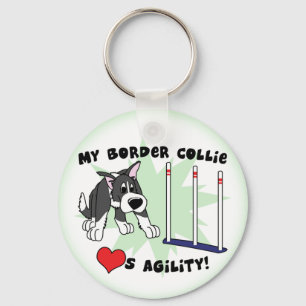 Llavero Personalizado Agility Border Collie Keychain