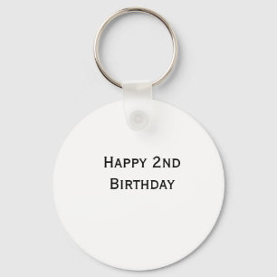 Llavero personalizado agregar su texto feliz cumpleaños 2d