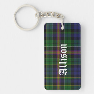 Llavero Personalizado Allison Tartan Plaid Key Chain