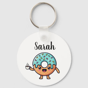 Llavero Personalizado Amantes de Donuts Kawaii Lin