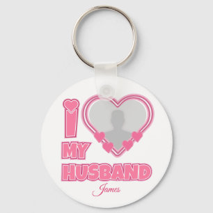 Llavero Personalizado Amo A Mi Esposa - Añadir Nombre y Fo