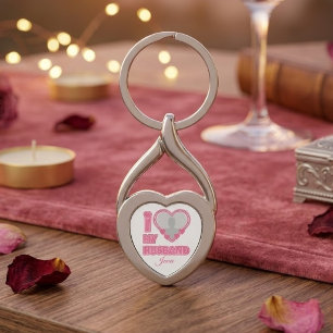 Llavero Personalizado Amo a mi esposo – Agregar foto y nom