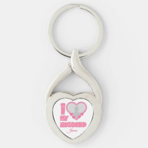 Llavero Personalizado Amo a Mi Marido - Añadir foto y nomb