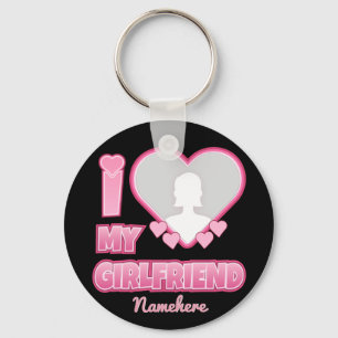 Llavero Personalizado Amo a mi novia - Añadir foto y nombr