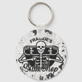 Llavero Personalizado AÑADIR NOMBRE Skull Skateboard Skate
