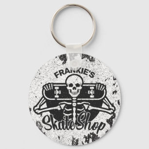 Llavero Personalizado AÑADIR NOMBRE Skull Skateboard Skate
