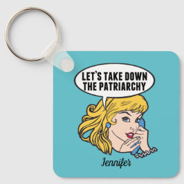 Llavero Personalizado antipatriarcal de arte pop feminista