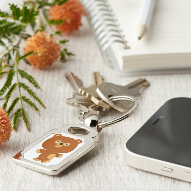 Llavero Personalizado asertivo suave de la cadena de clave (Lateral)