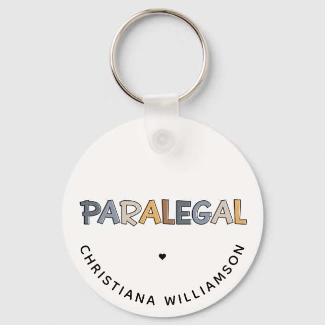 Llavero Personalizado Auxiliar Jurídico Paralegal Regalos (Anverso)