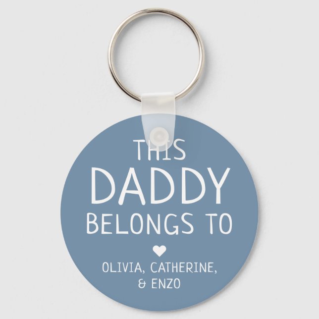 Llavero Personalizado Azul, este papá pertenece al día del (Anverso)