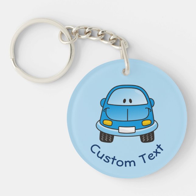 Llavero Personalizado azul Keychain (Frente)
