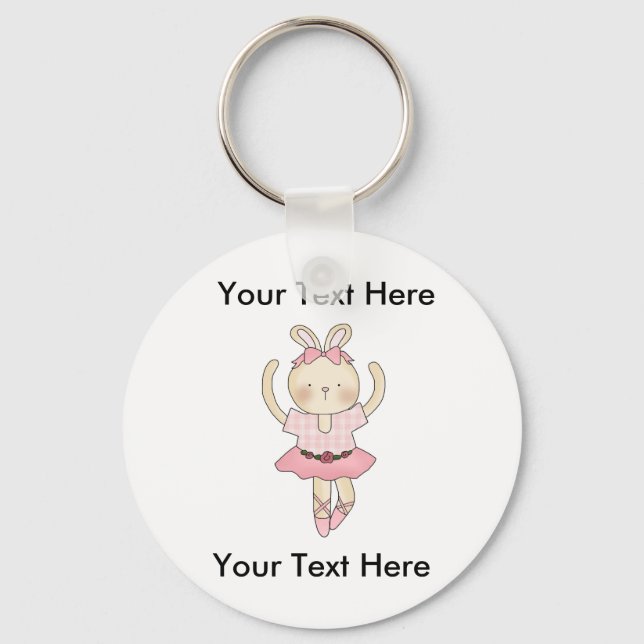 Llavero Personalizado Ballerina Bunny Keychain (Anverso)